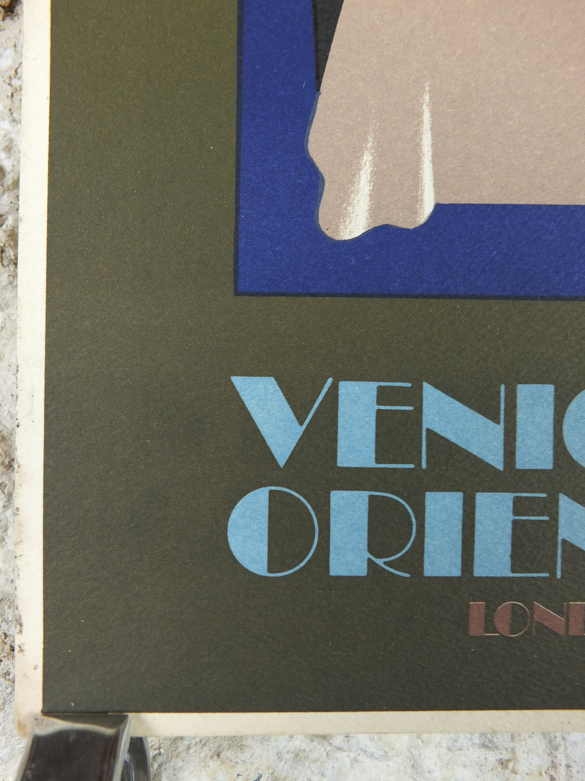 Original Venice Simplon Orient Express Poster, Dining Car by Fix Masseau, 1985 limited edition of 200, train, art deco, wall art decor
