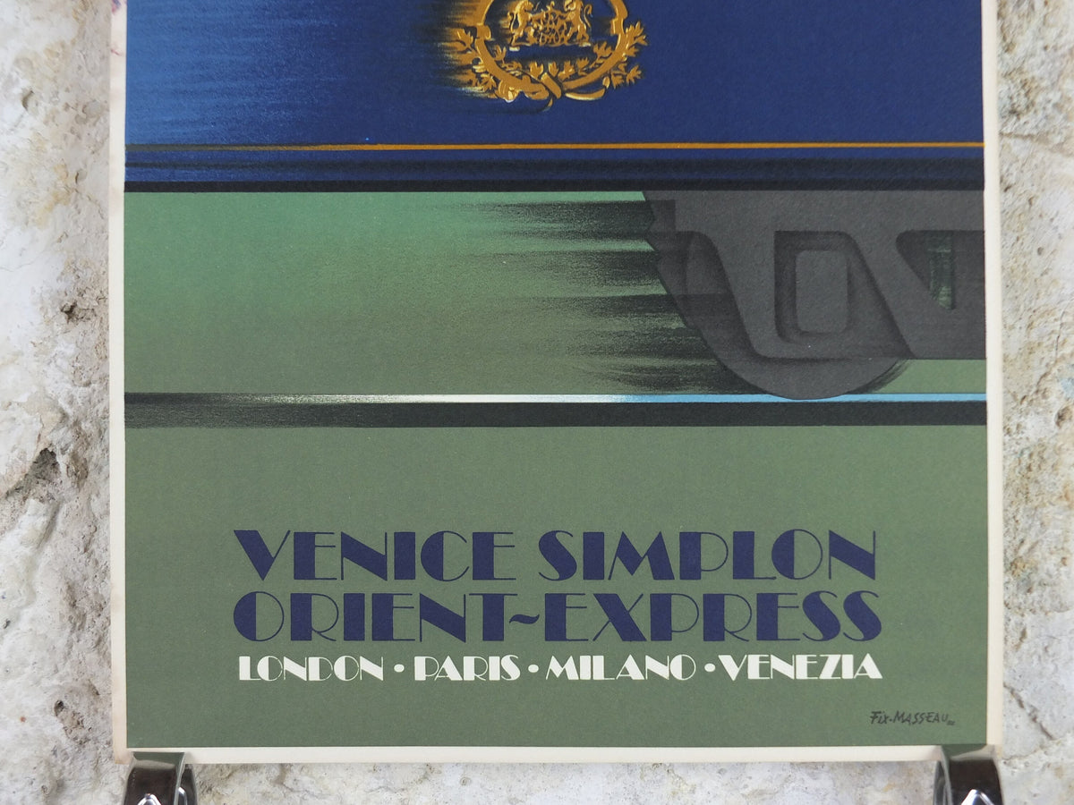 Original Venice Simplon Orient Express Poster, Centenary 1883-1983 Fix Masseau, 1985 limited edition of 200, train, art deco, wall art decor