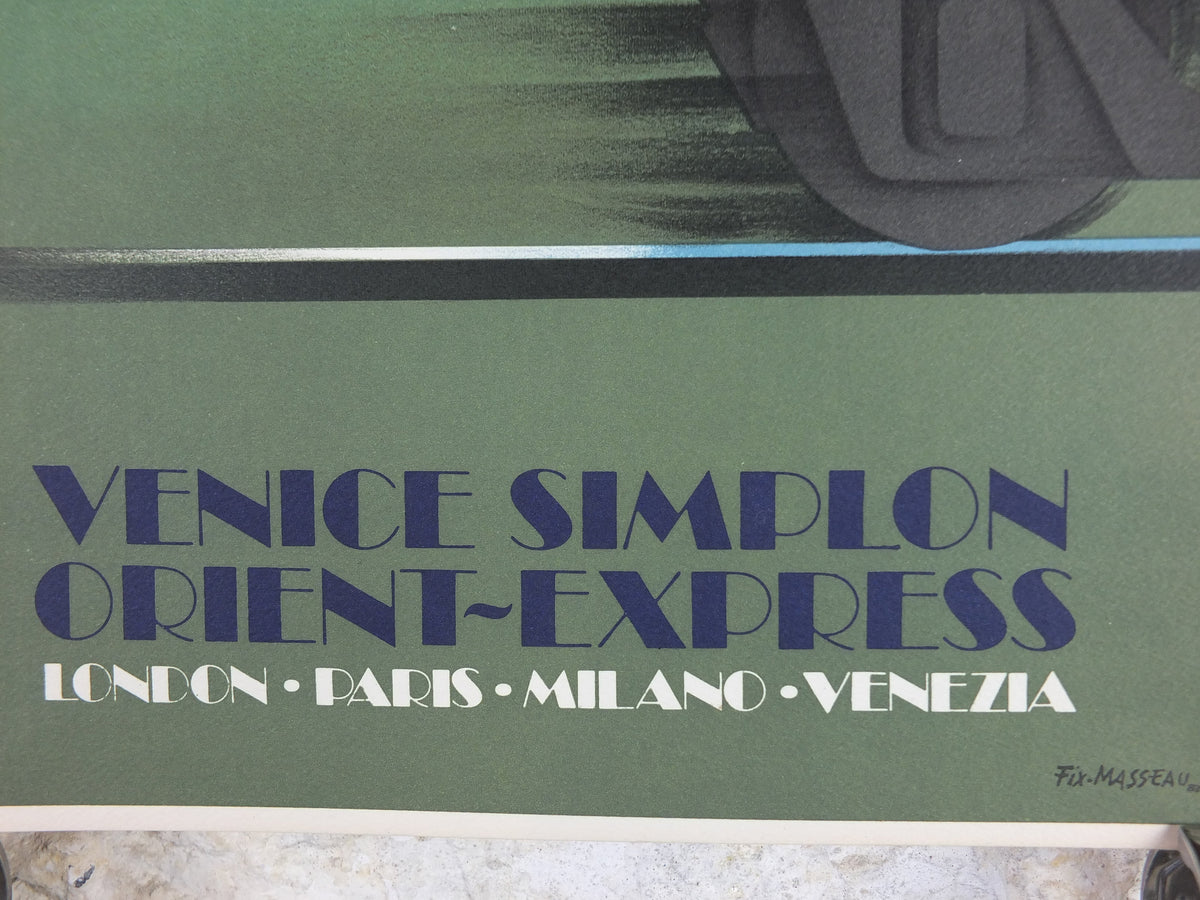 Original Venice Simplon Orient Express Poster, Centenary 1883-1983 Fix Masseau, 1985 limited edition of 200, train, art deco, wall art decor