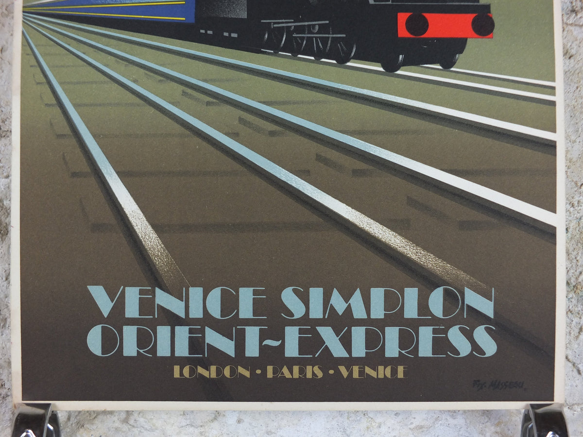 Original Venice Simplon Orient Express Poster, Victoria Station by Fix Masseau, 1985 limited edition of 200, train, art deco, wall art decor
