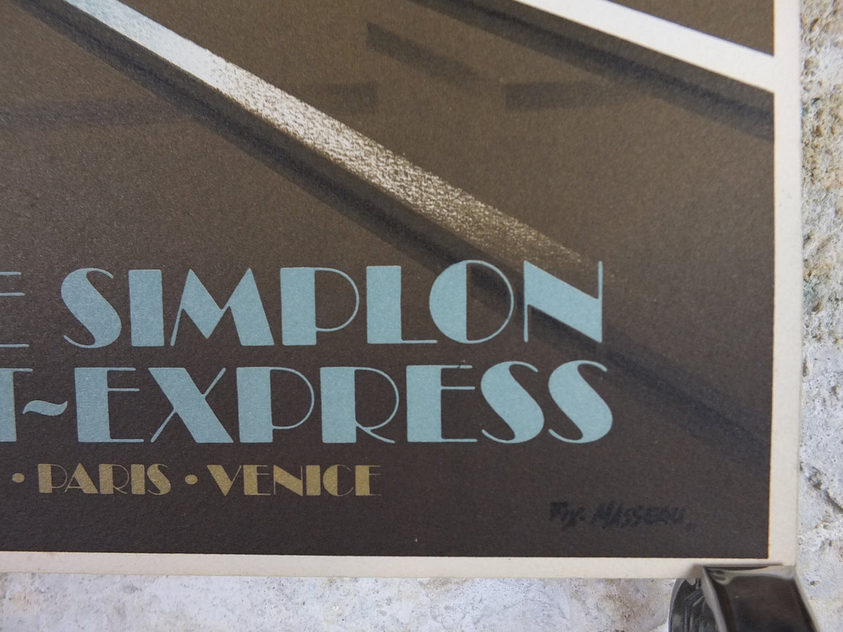Original Venice Simplon Orient Express Poster, Victoria Station by Fix Masseau, 1985 limited edition of 200, train, art deco, wall art decor