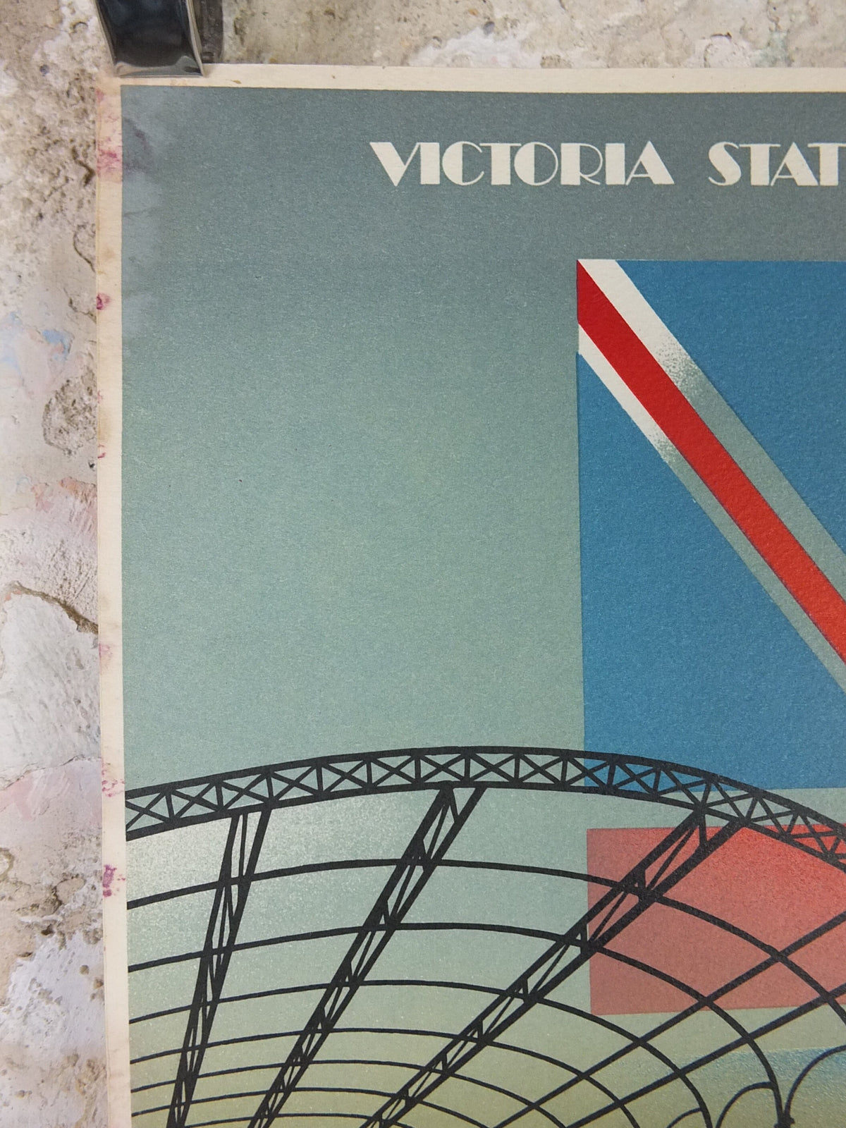 Original Venice Simplon Orient Express Poster, Victoria Station by Fix Masseau, 1985 limited edition of 200, train, art deco, wall art decor