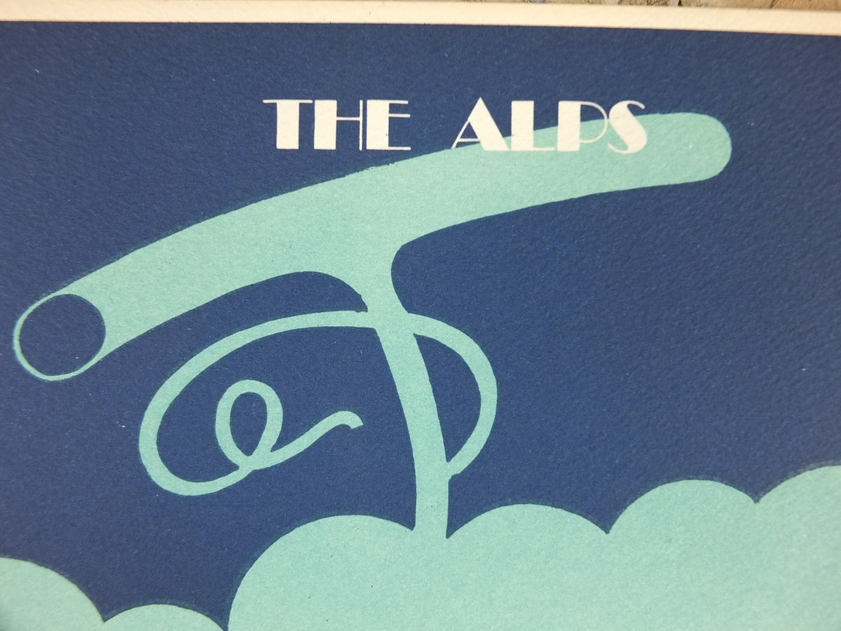Original Venice Simplon Orient Express Poster, The Alps by Fix Masseau, Grapes, 1985 limited edition of 200, train, art deco, wall art decor
