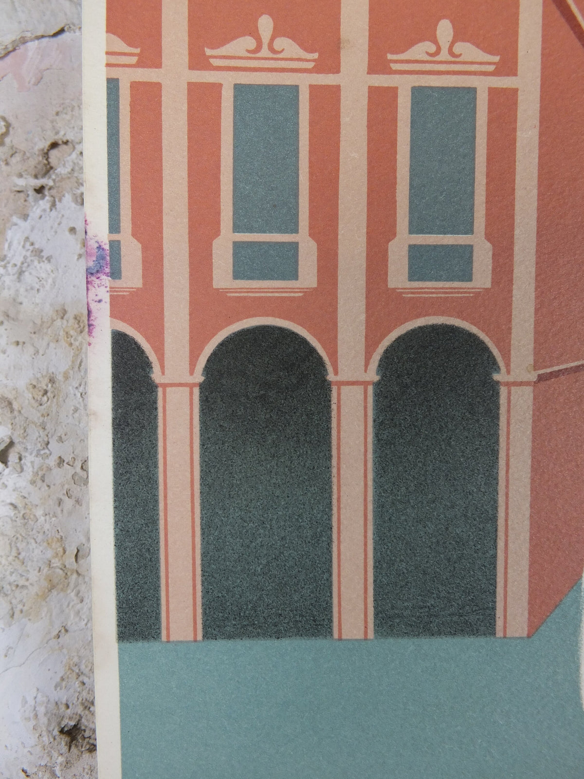 Original Venice Simplon Orient Express Poster, Milan by Fix Masseau, Doves, 1985 limited edition of 200, train, art deco, wall art decor