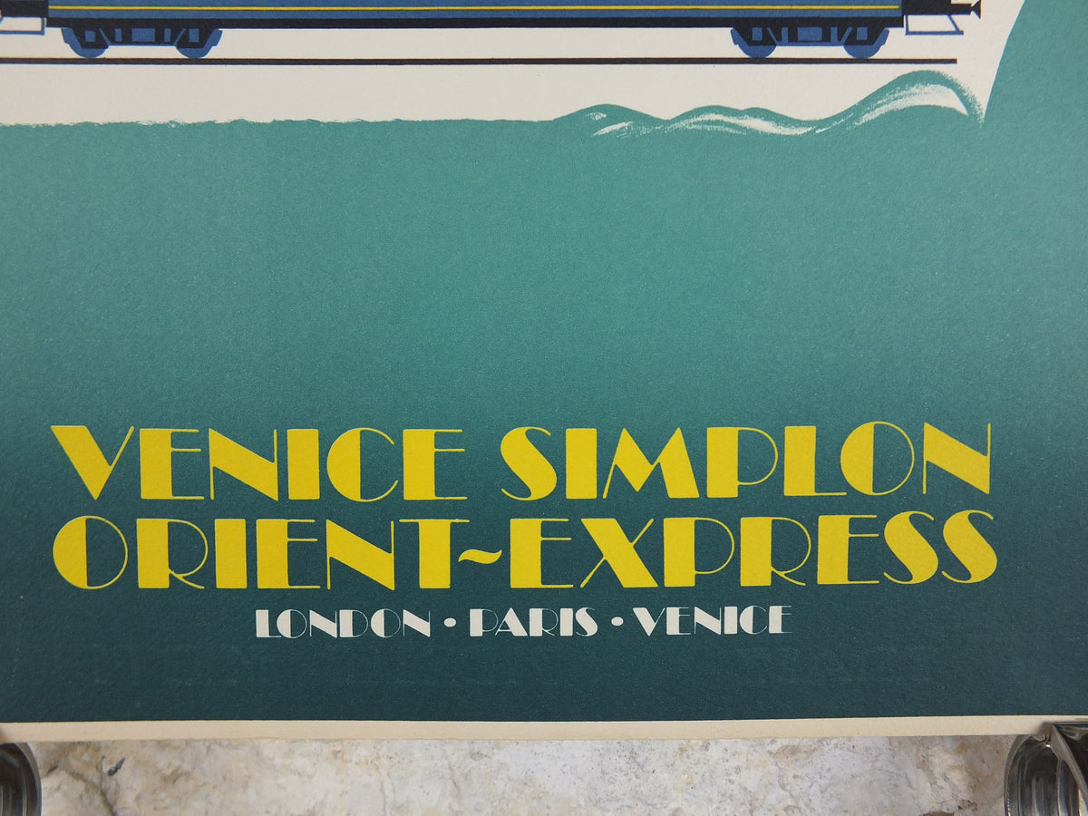 Original Venice Simplon Orient Express Poster, Dover Calais ferry, Fix Masseau, 1985 limited edition of 200, train, art deco, wall art decor