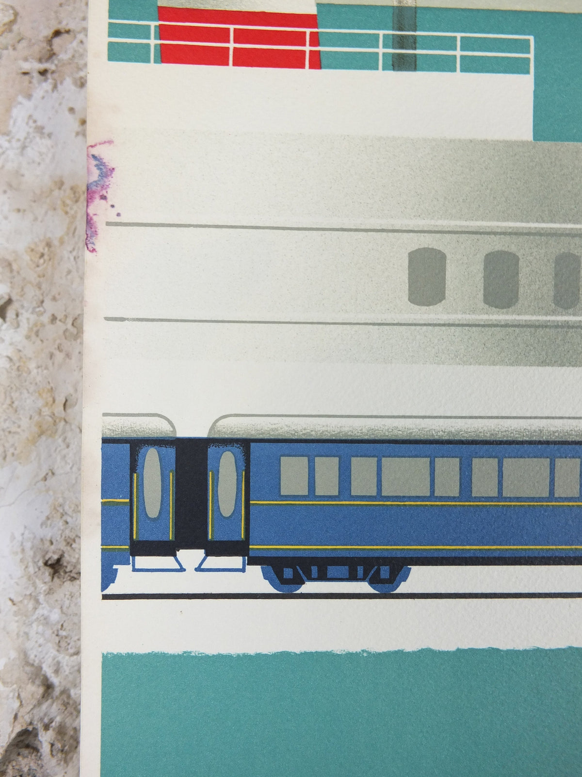 Original Venice Simplon Orient Express Poster, Dover Calais ferry, Fix Masseau, 1985 limited edition of 200, train, art deco, wall art decor