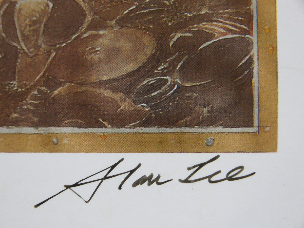 Signed 1997 Smaug Poster, by Alan Lee, Under the Lonely Mountain from The Hobbit, J.R.R. Tolkien, Erebor, illustration print wall art decor