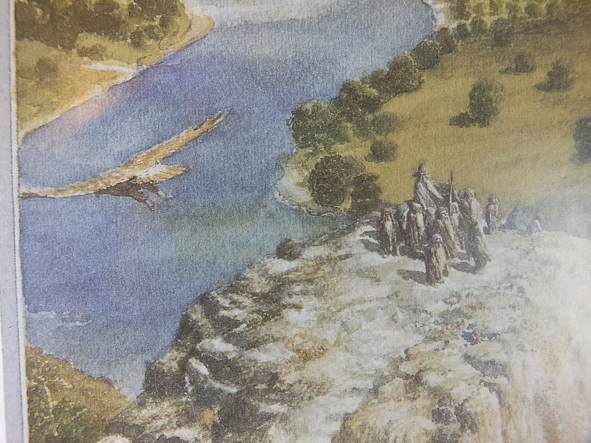 Signed 1997 The Carrock Poster, by Alan Lee, from The Hobbit, J.R.R. Tolkien, Beorn and the Eagles, illustration print wall art decor