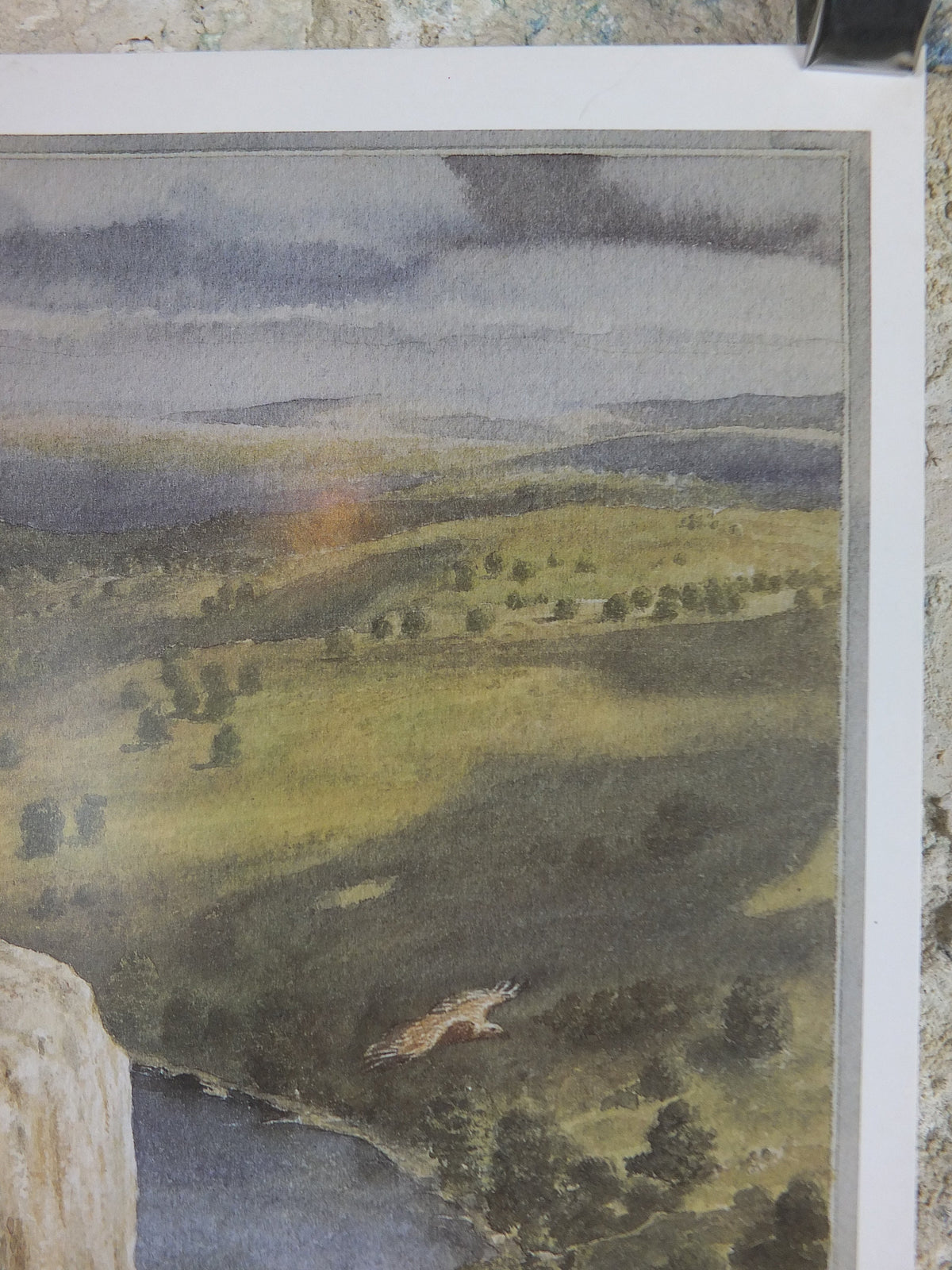 Signed 1997 The Carrock Poster, by Alan Lee, from The Hobbit, J.R.R. Tolkien, Beorn and the Eagles, illustration print wall art decor