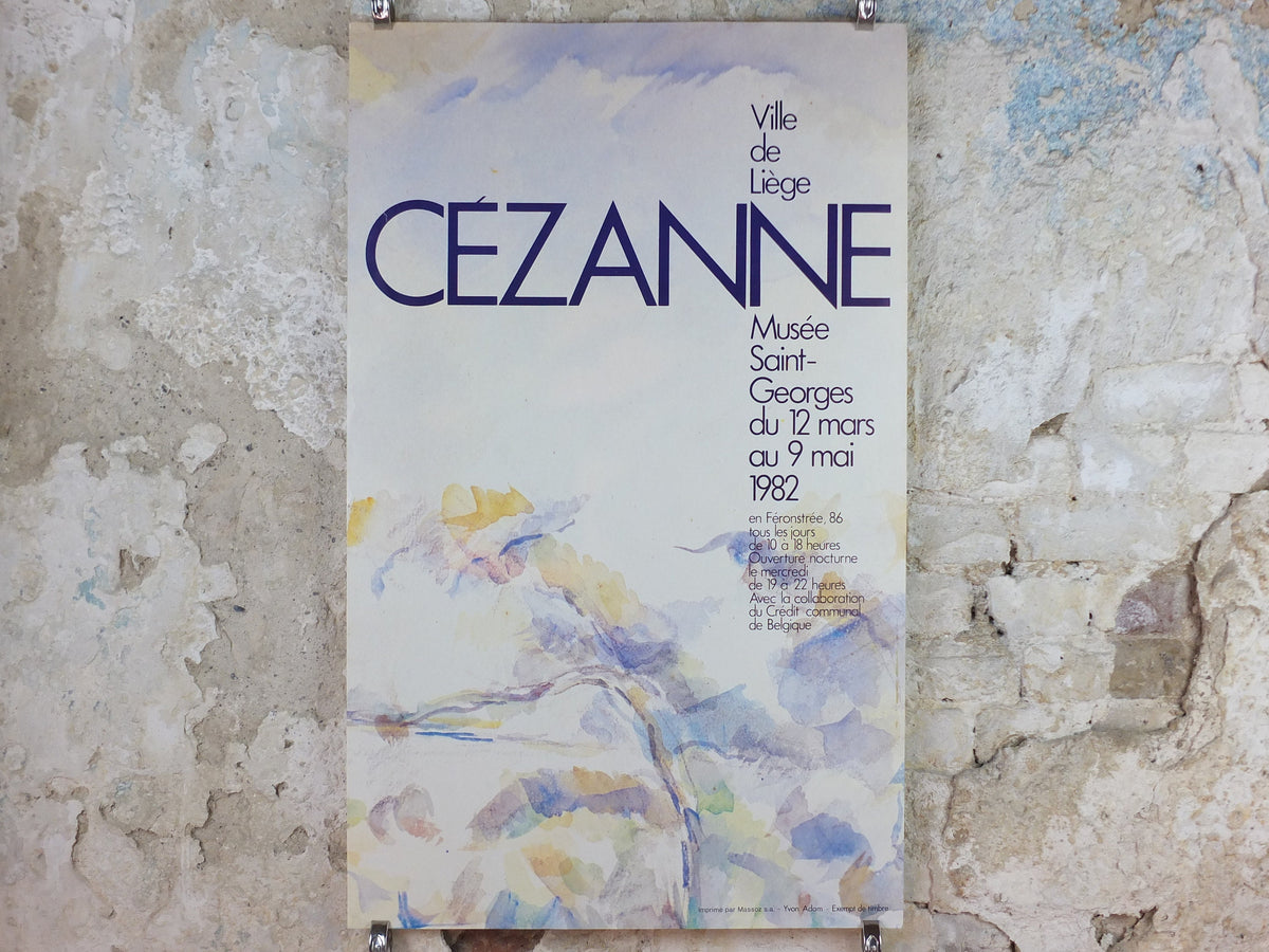 1982 Paul Cezanne Poster, Impressionism, Post-Impressionism, Cubism, gallery exhibition, wall art decor
