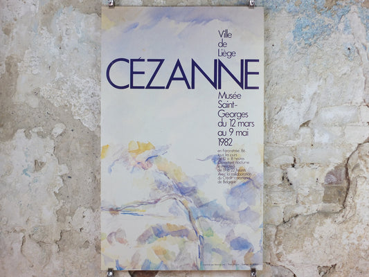 1982 Paul Cezanne Poster, Impressionism, Post-Impressionism, Cubism, gallery exhibition, wall art decor
