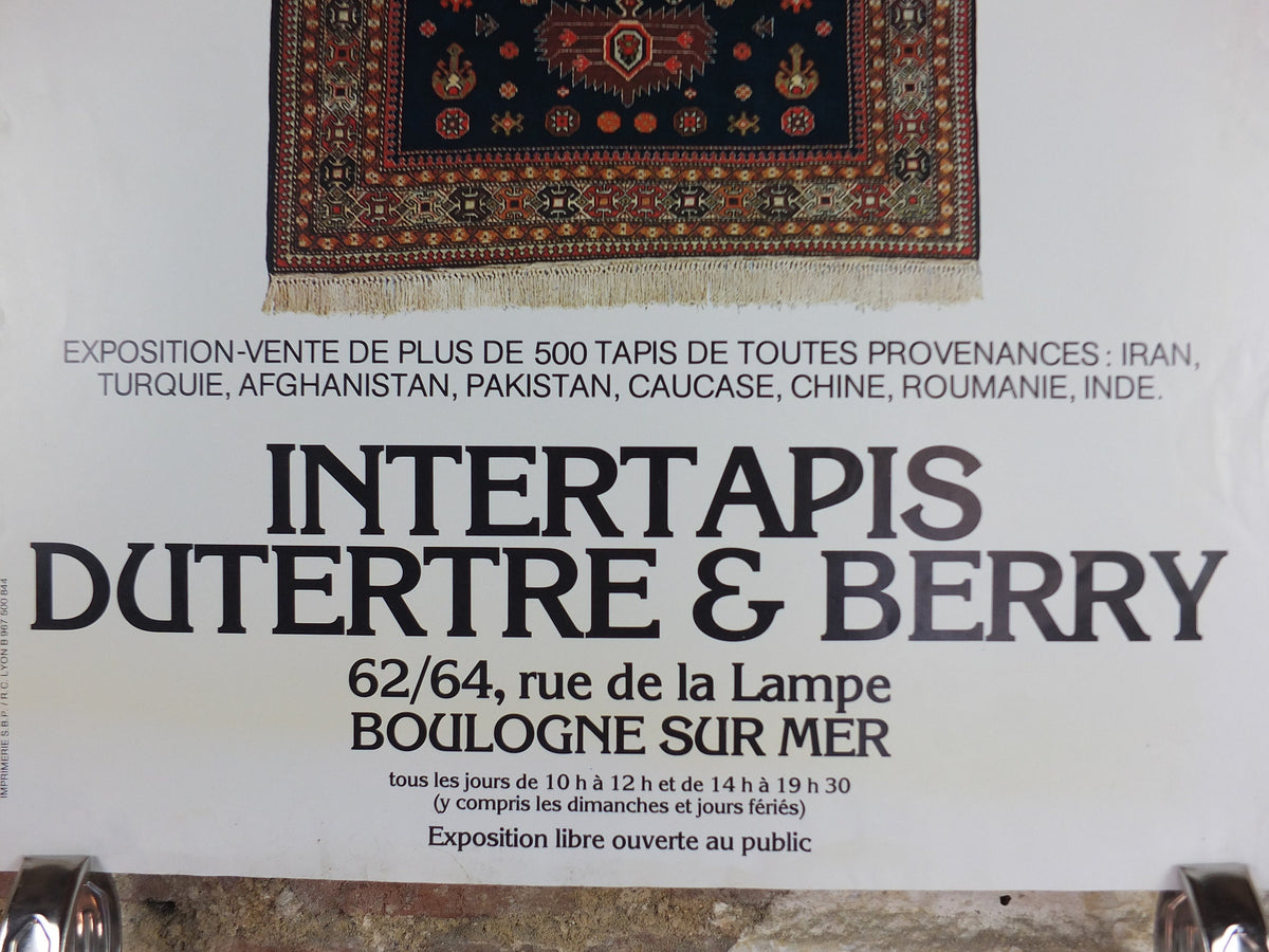 1979 Tapestries and rugs Poster, The Orient of a thousand colours, carpets from the orient, artist gallery exhibition, wall art decor