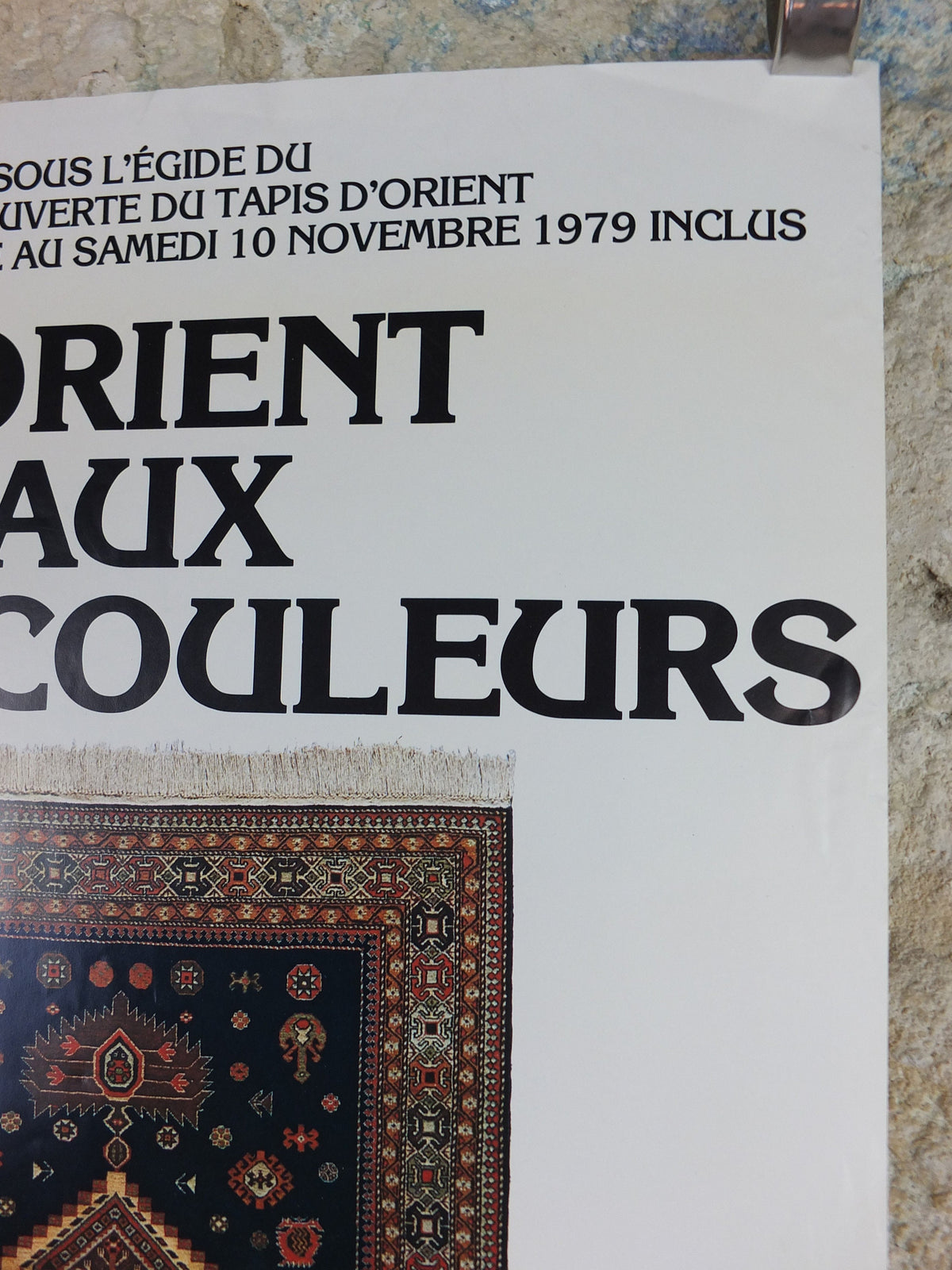 1979 Tapestries and rugs Poster, The Orient of a thousand colours, carpets from the orient, artist gallery exhibition, wall art decor