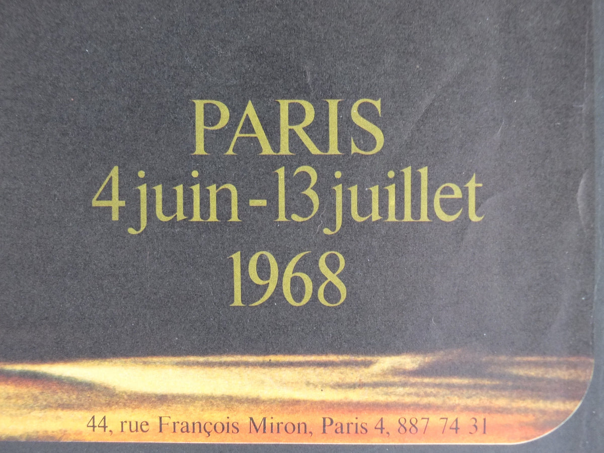 1968 Festival du Marias Poster, ballet with leaping masked classical dancer, Parisian festival, wall art decor
