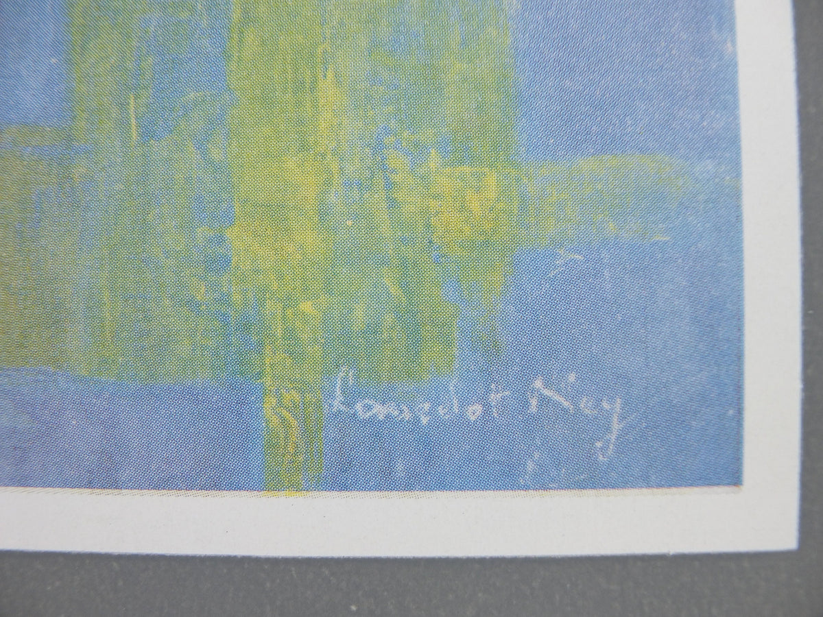 1962 Lancelot Ney Poster, László Ney at Galerie Madsen in Paris, cubism abstract, artist gallery exhibition, wall art decor