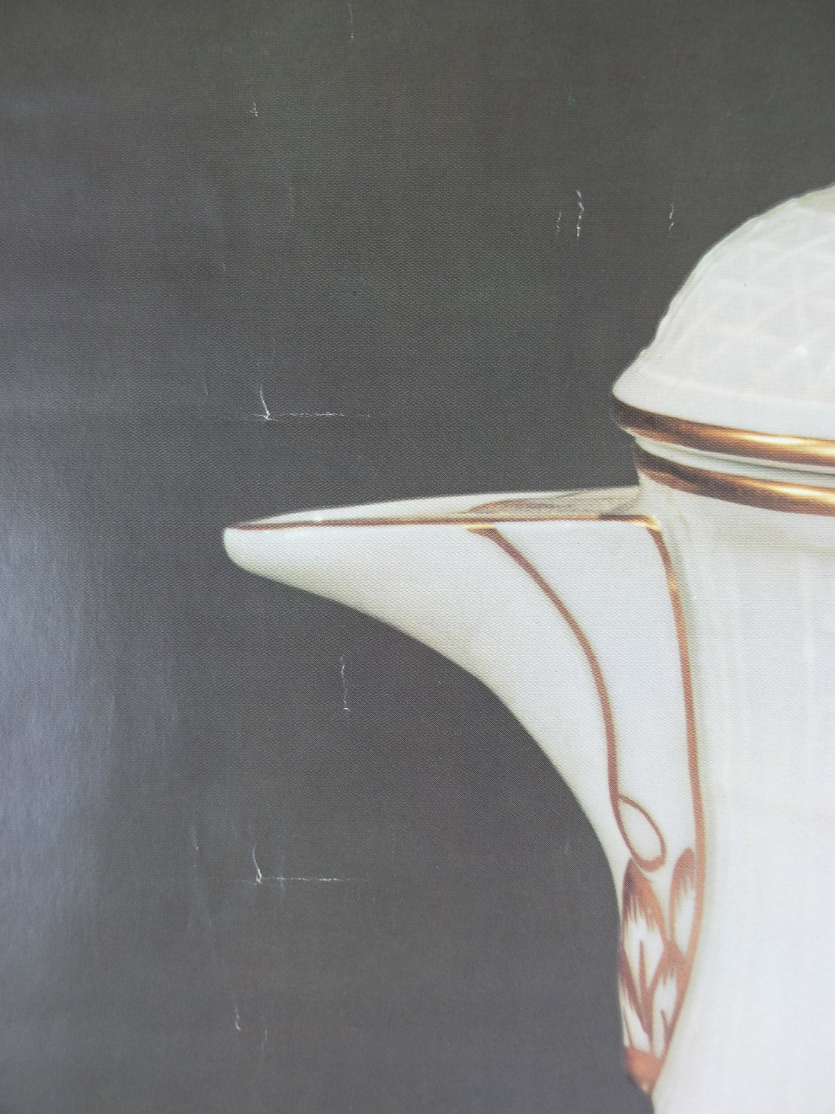 1980s Meissen China Poster, floral jug, Porcelain from DDR, hard paste, wall art decor