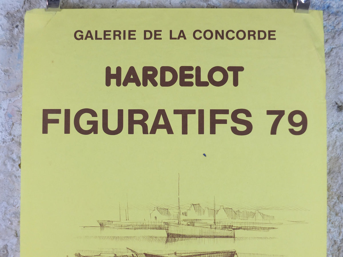 1979 Rowing dingy Poster, beach and fishing art, seascapes, French painter, wall art decor
