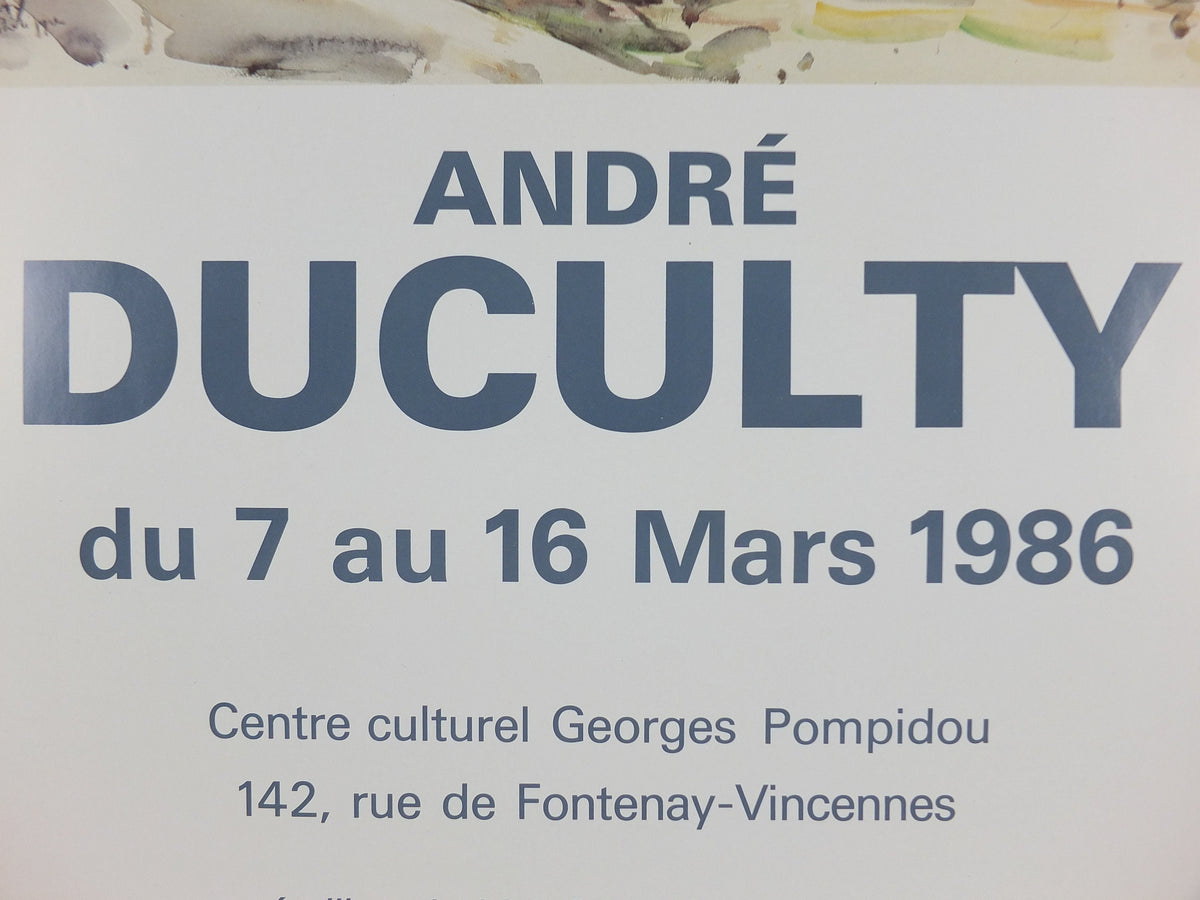 1986 Andre Duculty Poster, Fishing boats at Port Philippe. beach and fishing art, seascapes, French painter, wall art decor