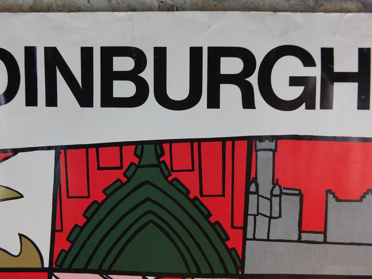 1981 Edinburgh Festival Fringe Poster, Cultural Arts Festival, comedy, artwork by Lorna Hush wall art decor