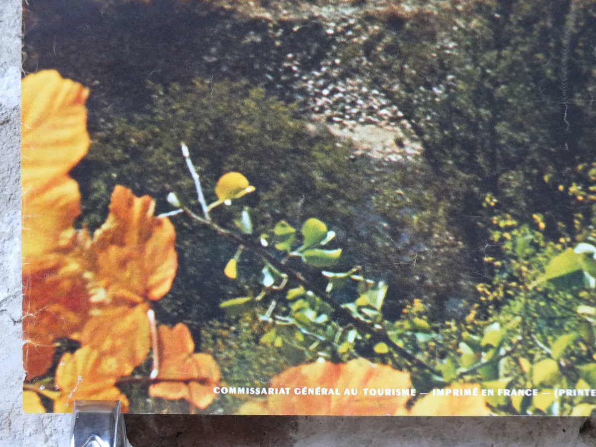 1960s Autumn in Languadoc Roussillon Poster, Ispagnac, printed by French Government, travel tourism, wall art decor