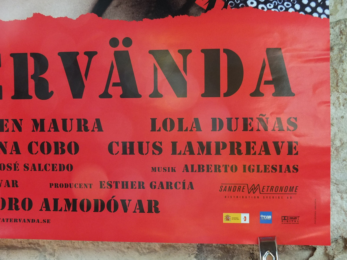 2006 Volver Poster, Pedro Almodóvar, Penelope Cruz, To go back, Att återvända, double sided, wall art cinema film memorabilia