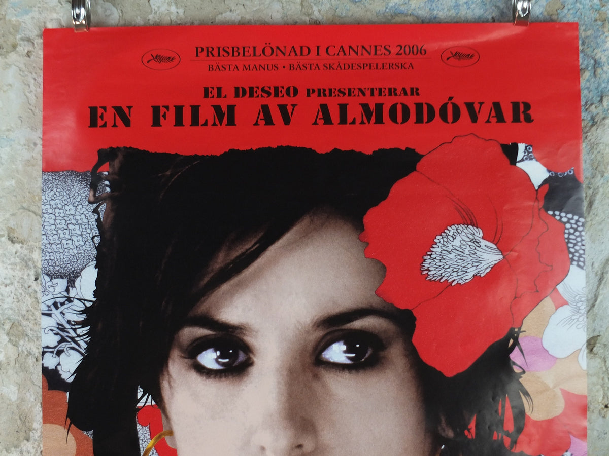 2006 Volver Poster, Pedro Almodóvar, Penelope Cruz, To go back, Att återvända, double sided, wall art cinema film memorabilia