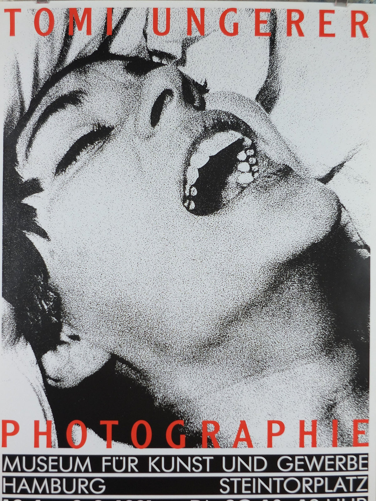 1991 Tomi Ungerer Poster, Face of a Woman, Photography, gallery exhibition, wall art decor