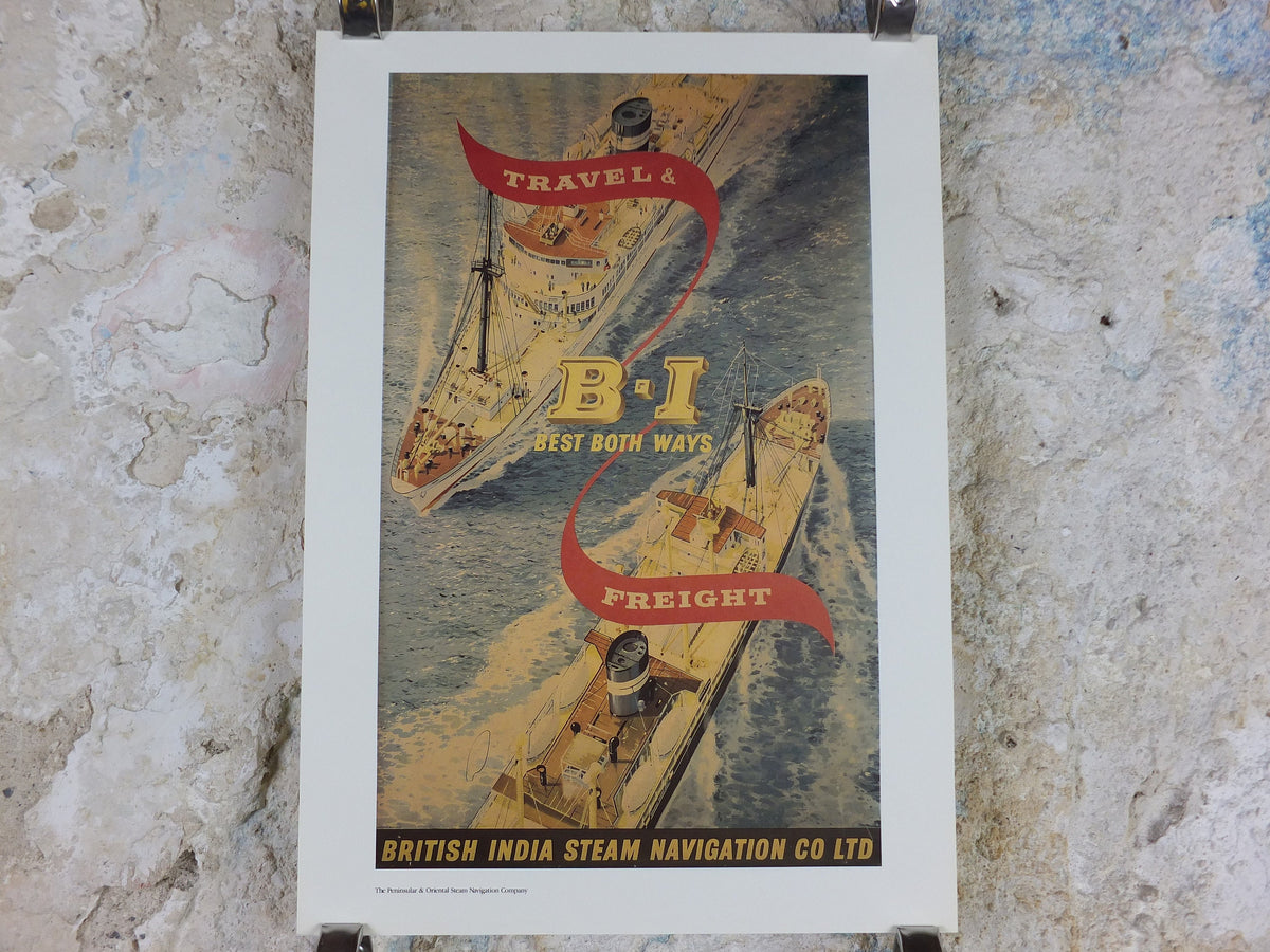 1980s P&O Travel Poster, Moments from the Peninsular and Oriental Steam Navigation Company Poster Collection, travel tourism, wall art decor