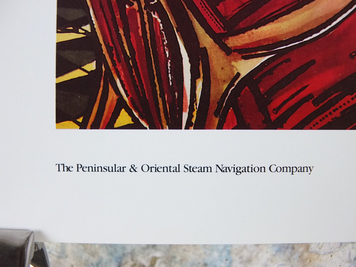 1980s P&O Travel Poster, Moments from the Peninsular and Oriental Steam Navigation Company Poster Collection, travel tourism, wall art decor