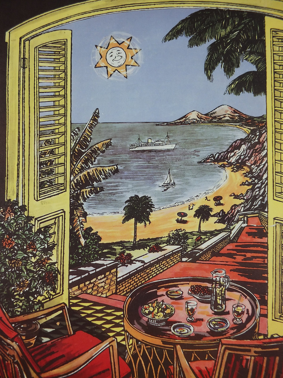 1980s P&O Travel Poster, Moments from the Peninsular and Oriental Steam Navigation Company Poster Collection, travel tourism, wall art decor