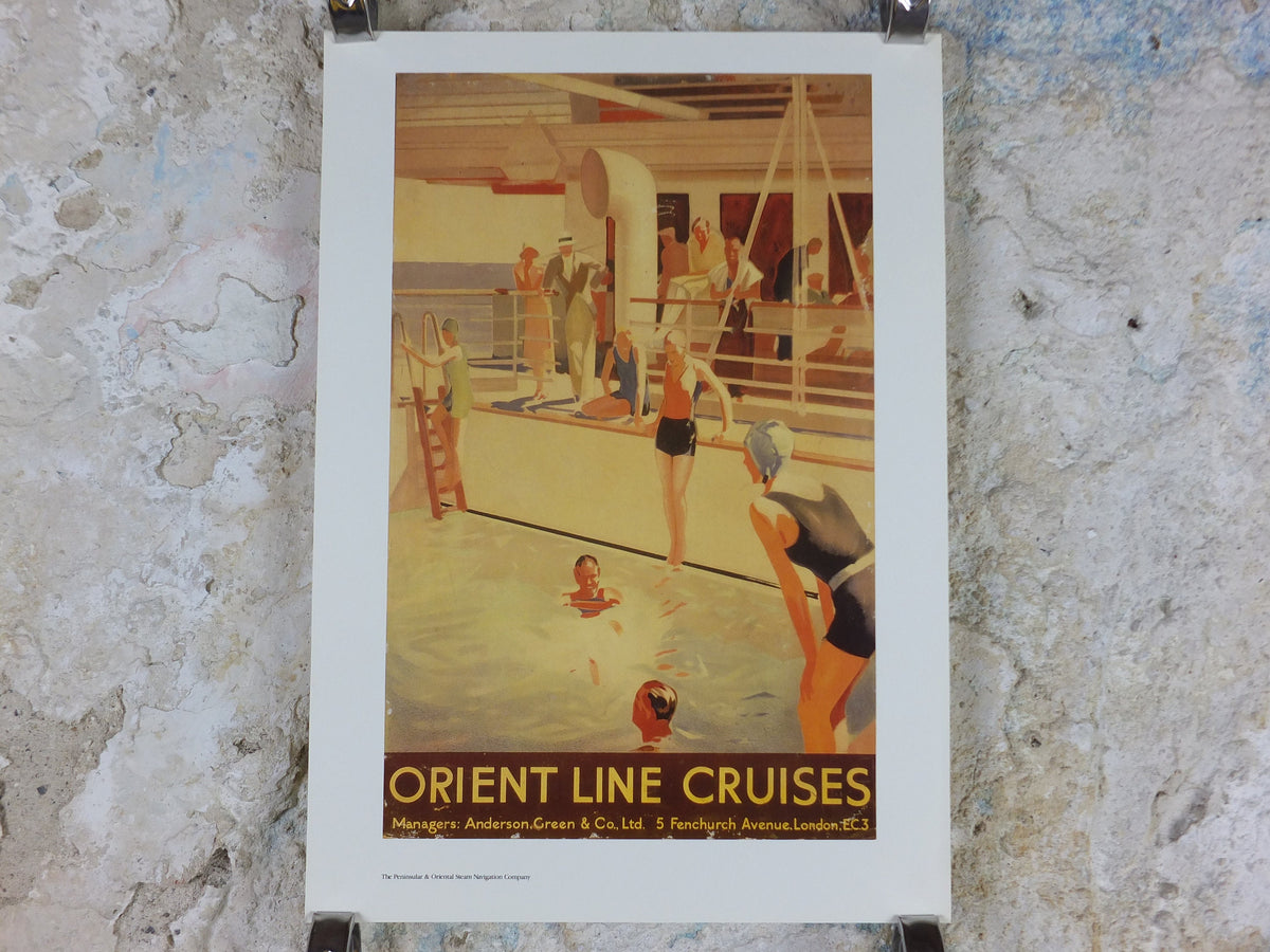 1980s P&O Travel Poster, Moments from the Peninsular and Oriental Steam Navigation Company Poster Collection, travel tourism, wall art decor