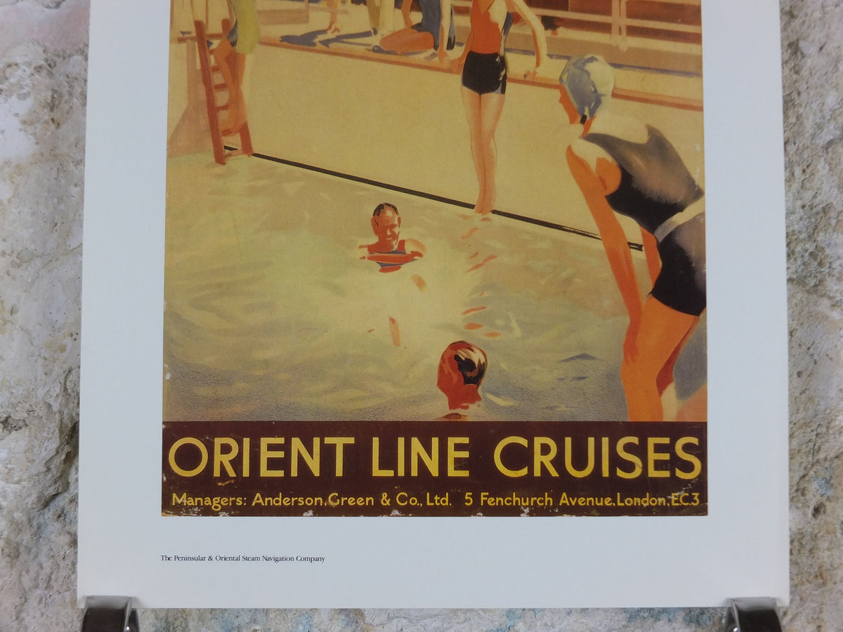 1980s P&O Travel Poster, Moments from the Peninsular and Oriental Steam Navigation Company Poster Collection, travel tourism, wall art decor