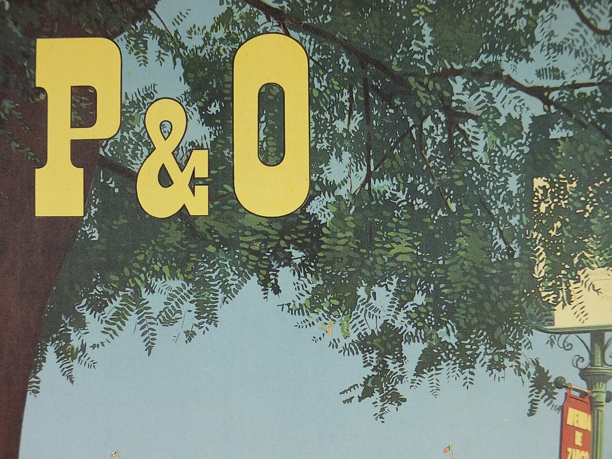 1980s P&O Travel Poster, Moments from the Peninsular and Oriental Steam Navigation Company Poster Collection, travel tourism, wall art decor