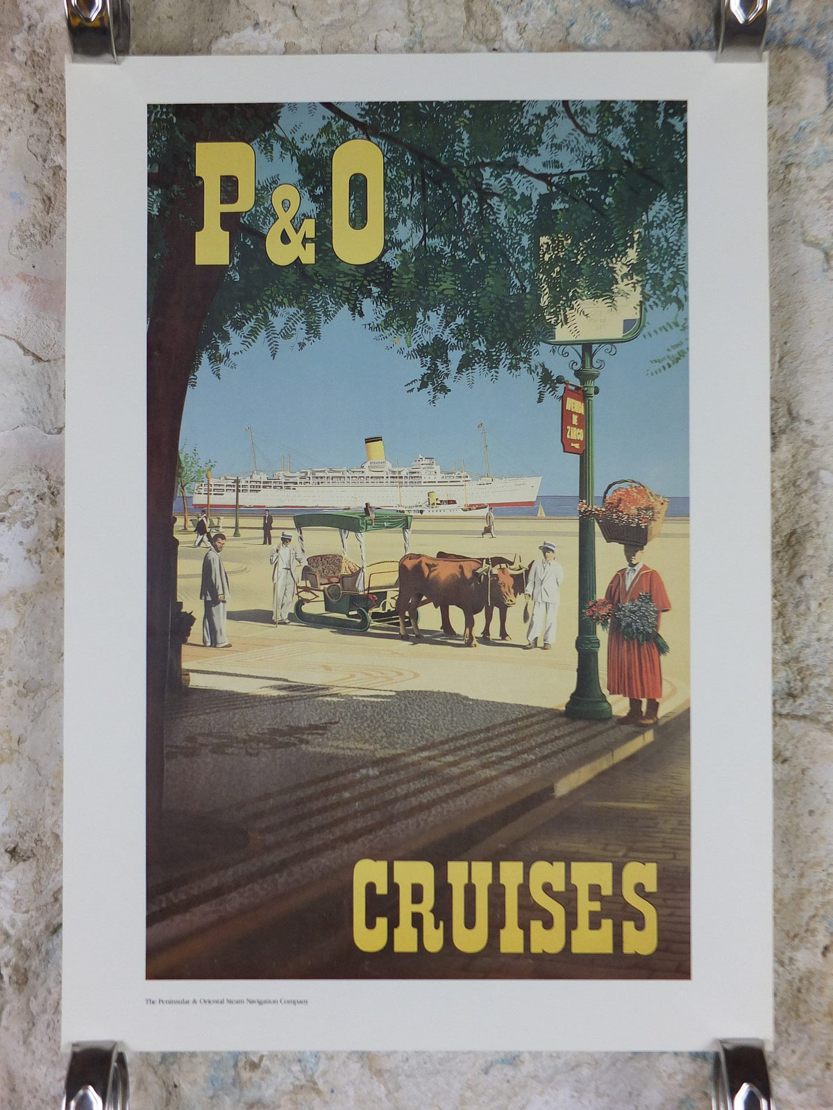 1980s P&O Travel Poster, Moments from the Peninsular and Oriental Steam Navigation Company Poster Collection, travel tourism, wall art decor