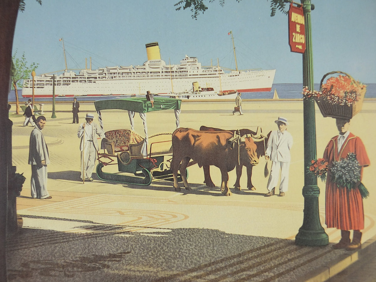 1980s P&O Travel Poster, Moments from the Peninsular and Oriental Steam Navigation Company Poster Collection, travel tourism, wall art decor
