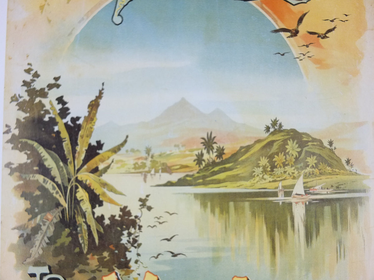 1980s P&O Travel Poster, Moments from the Peninsular and Oriental Steam Navigation Company Poster Collection, travel tourism, wall art decor