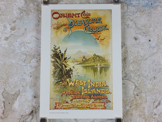 1980s P&O Travel Poster, Moments from the Peninsular and Oriental Steam Navigation Company Poster Collection, travel tourism, wall art decor