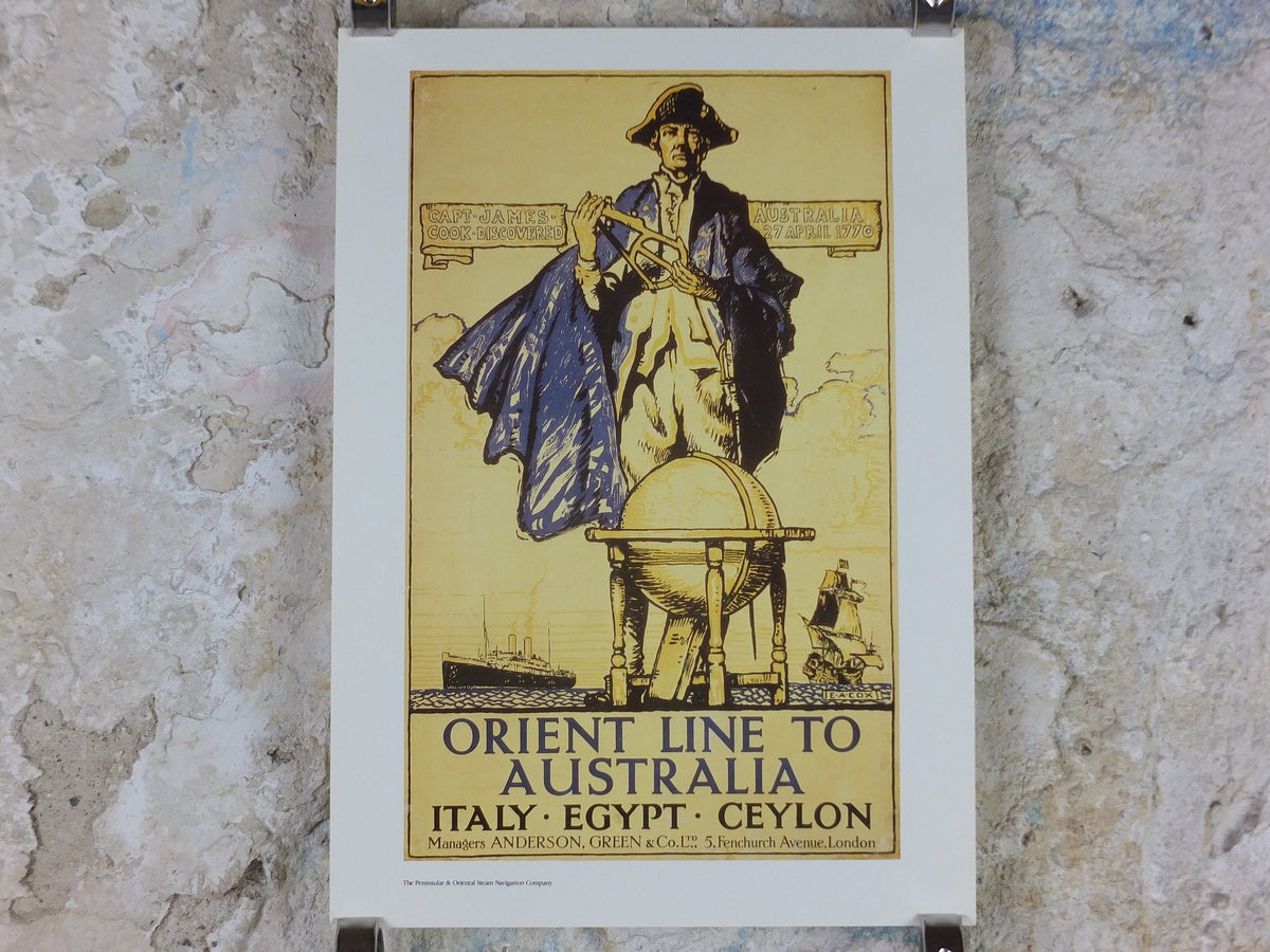 1980s P&O Travel Poster, Moments from the Peninsular and Oriental Steam Navigation Company Poster Collection, travel tourism, wall art decor