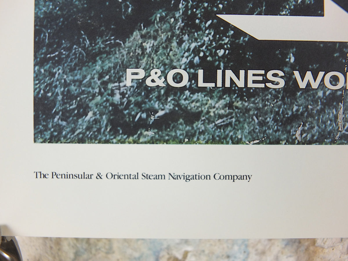 1980s P&O Travel Poster, Moments from the Peninsular and Oriental Steam Navigation Company Poster Collection, travel tourism, wall art decor