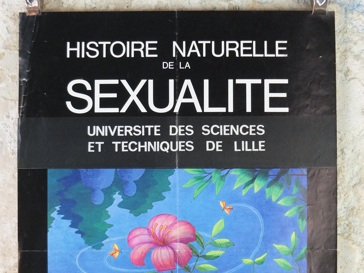 1979 History of Sexuality Poster, Histoire Naturelle de la Sexualite, by Claire Vernaiu-Brenot, wall art decor