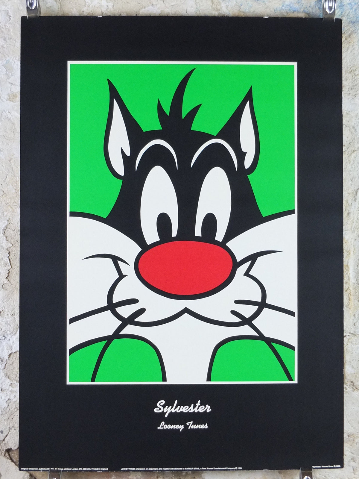 1993 Sylvester the Cat Poster, Looney Tunes and Merrie Melodies by Warner Bros, cartoon and comic wall art decor