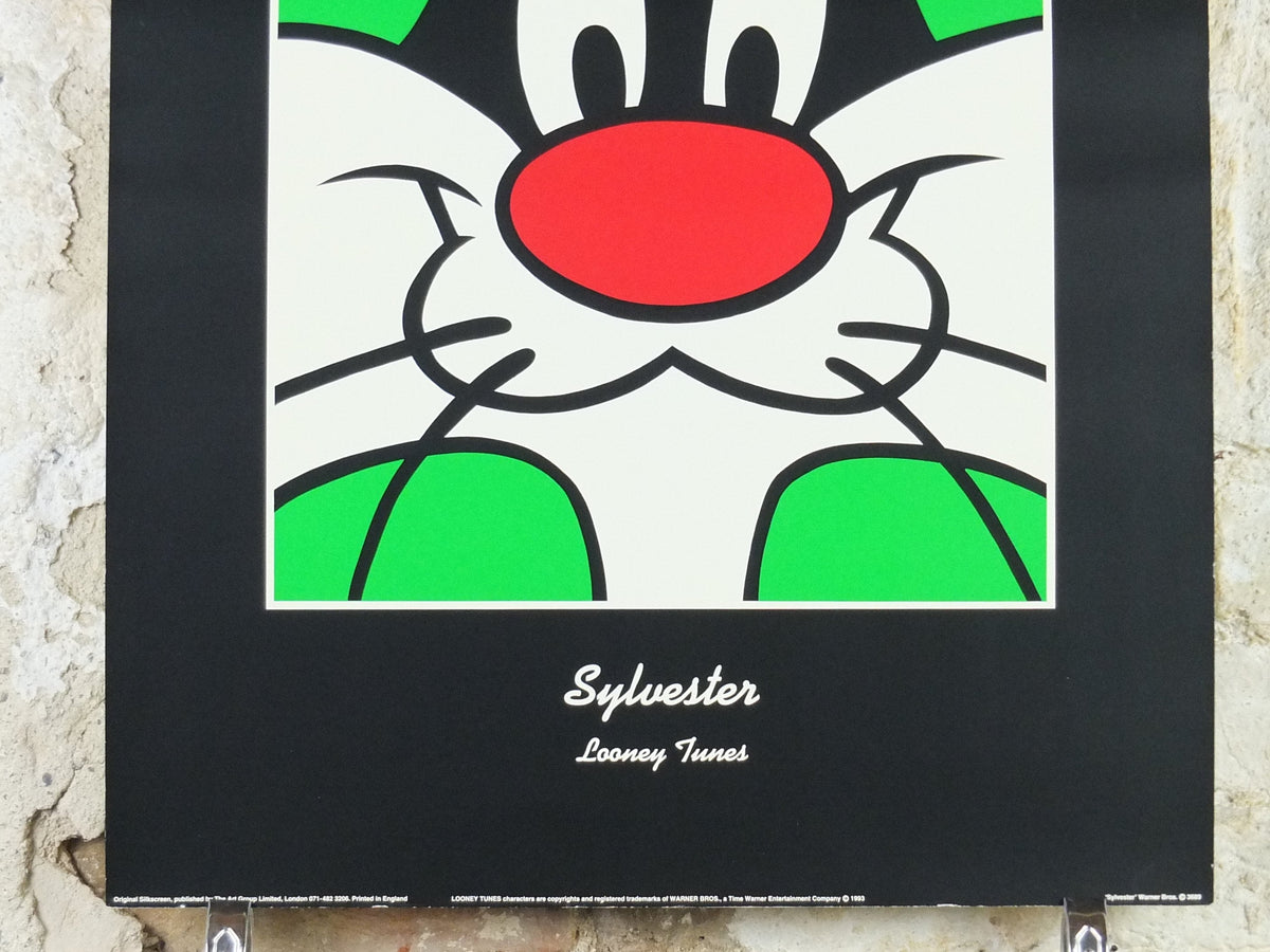 1993 Sylvester the Cat Poster, Looney Tunes and Merrie Melodies by Warner Bros, cartoon and comic wall art decor