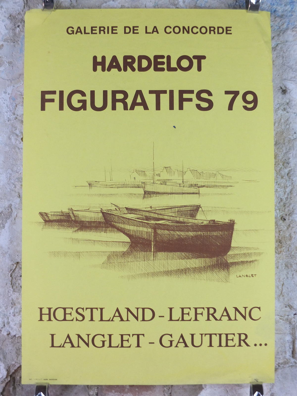 1979 Rowing dingy Poster, beach and fishing art, seascapes, French painter, wall art decor