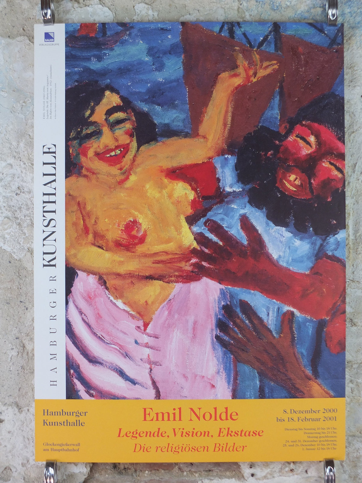 2000 Emil Nolde Poster, The Legend of St Maria Aegyptiaca, Berlin Succession, Die Brücke expressionist, Blaue Reiter, gallery wall art decor