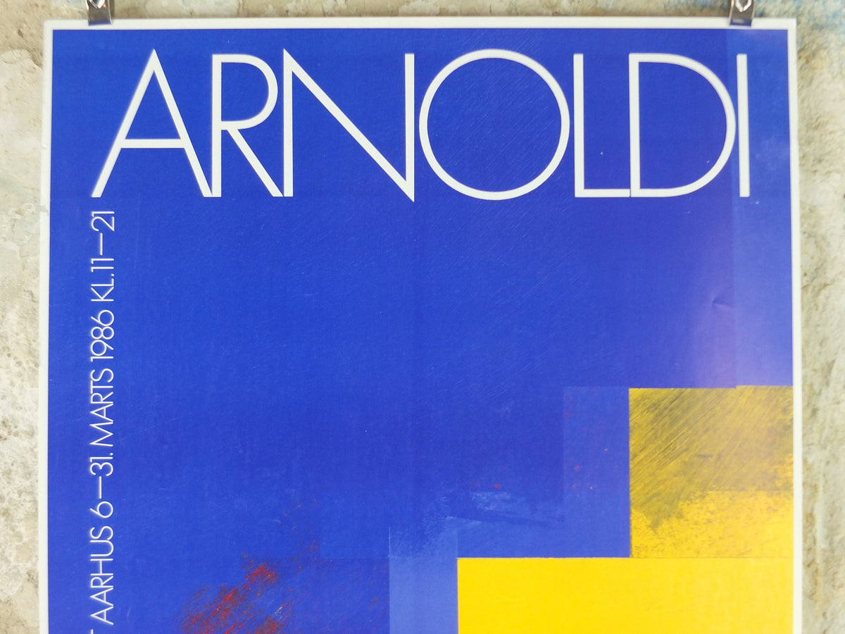 1986 Per Arnoldi Poster, Musikhuset Aarhus, Scandinavian Danish Design hallery and exhibition, wall art decor