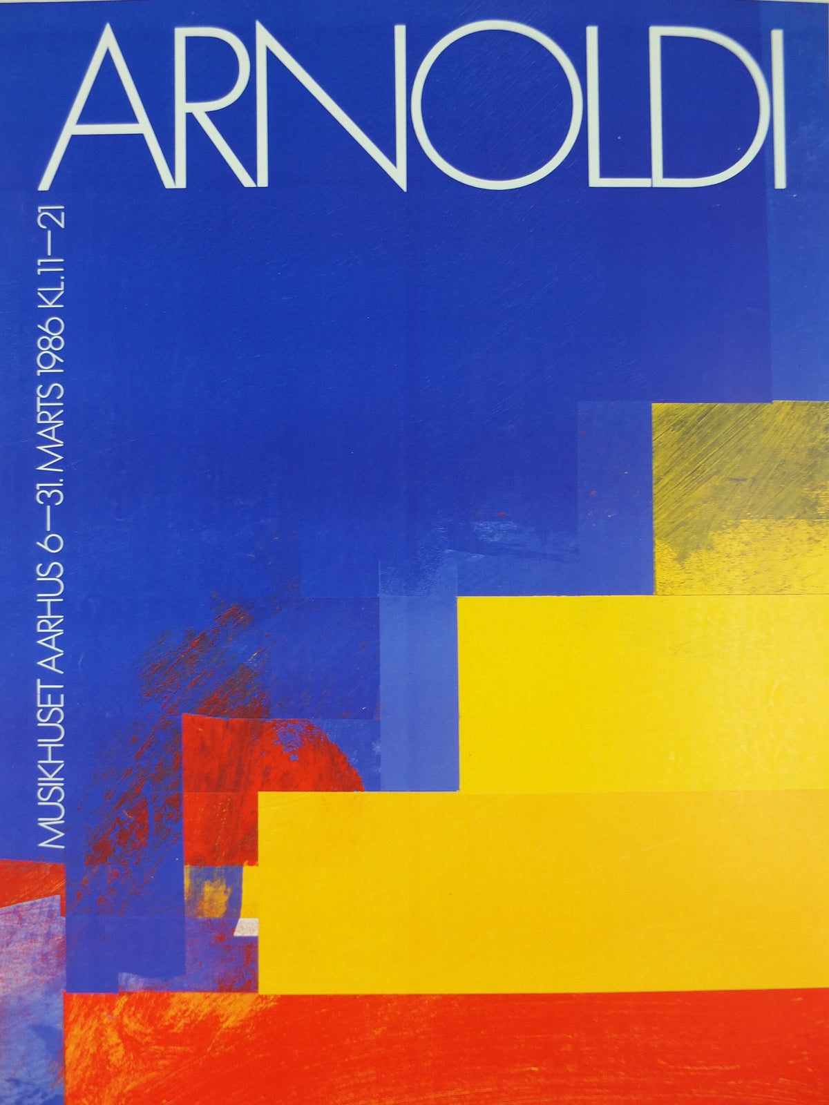 1986 Per Arnoldi Poster, Musikhuset Aarhus, Scandinavian Danish Design hallery and exhibition, wall art decor