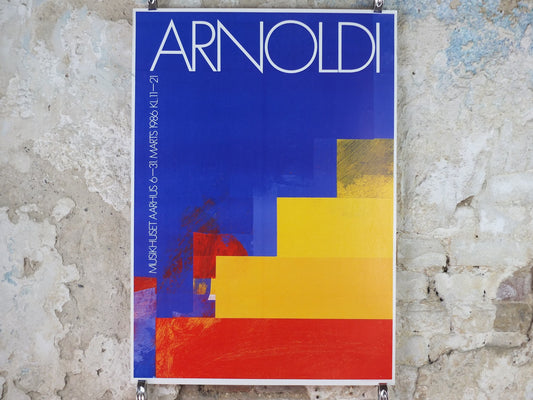 1986 Per Arnoldi Poster, Musikhuset Aarhus, Scandinavian Danish Design hallery and exhibition, wall art decor