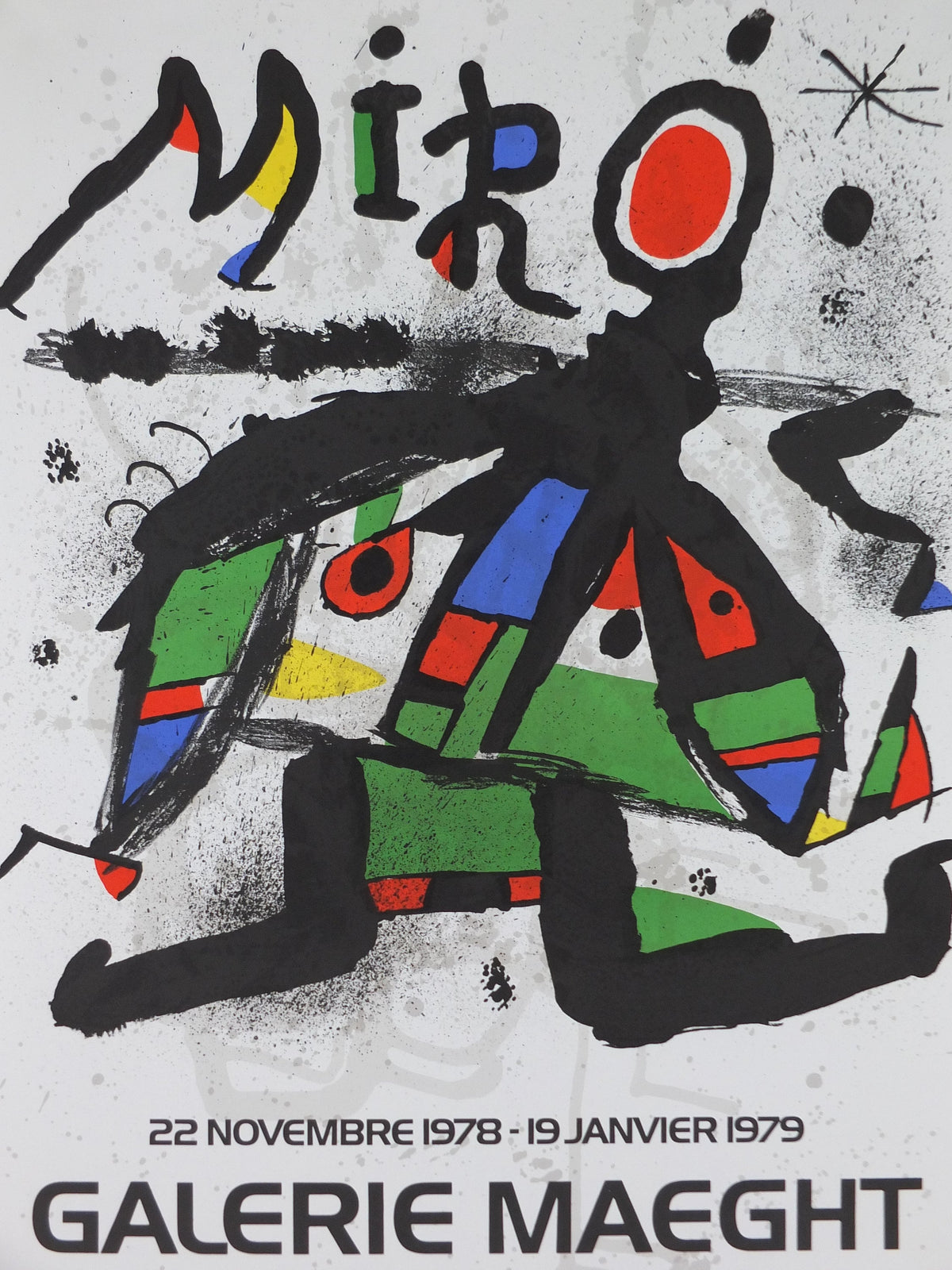 1978 Joan Miro Poster, from Galerie Maeght, Paris , Surrealism, Fauvism, expressionism, gallery exhibition wall art decor