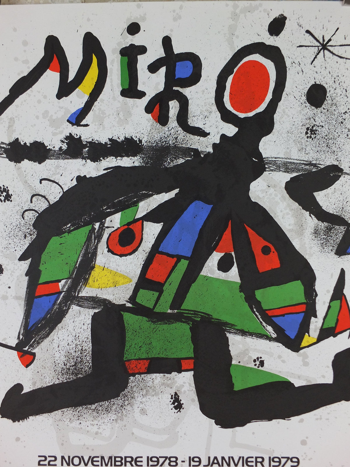 1978 Joan Miro Poster, from Galerie Maeght, Paris , Surrealism, Fauvism, expressionism, gallery exhibition wall art decor