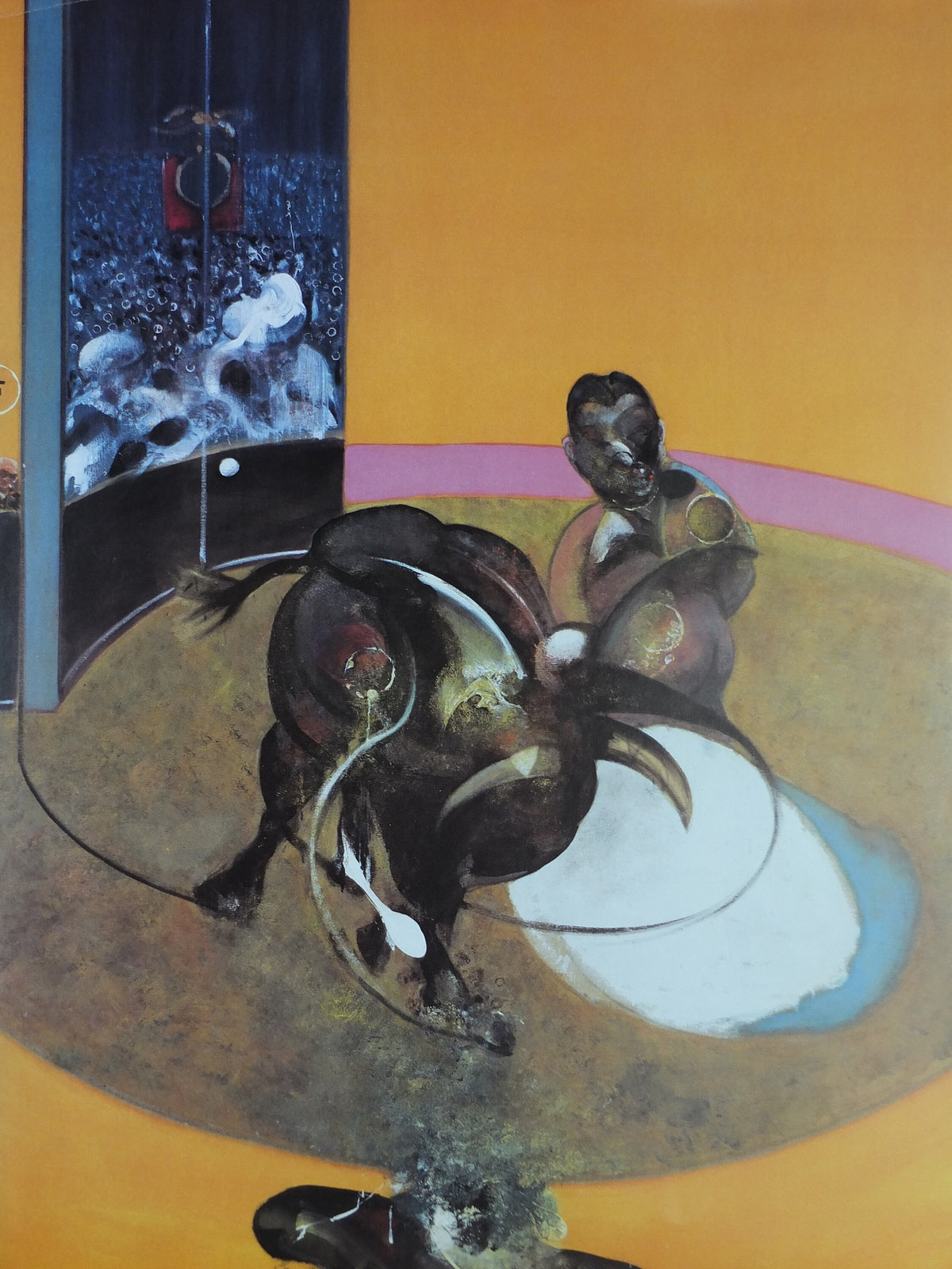 1995 Francis Bacon Poster, Study for a Bullfight 1969, Maeght, Figurative Realism, gallery exhibition, wall art decor